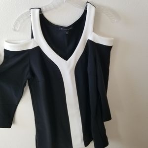 Boston Proper NWT colorblock cold shoulder tunic